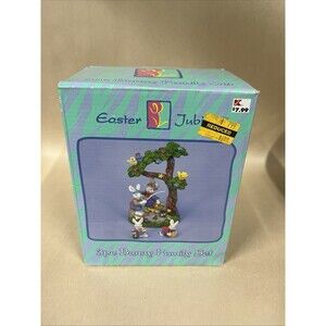 VTG 1994 Easter Jubilee 3pc Bunny Family Set Complete In Box K-Mart Seasonal EUC